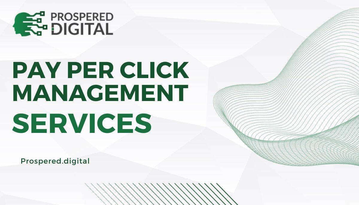 Pay per click management services is writeen on this image lus it is also in green and white background with an agency logo