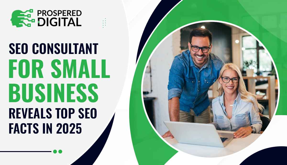 SEO consultant promoting services for small businesses.